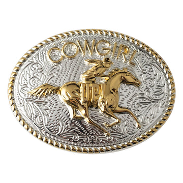 Cowgirl Up Western Horse Buckle